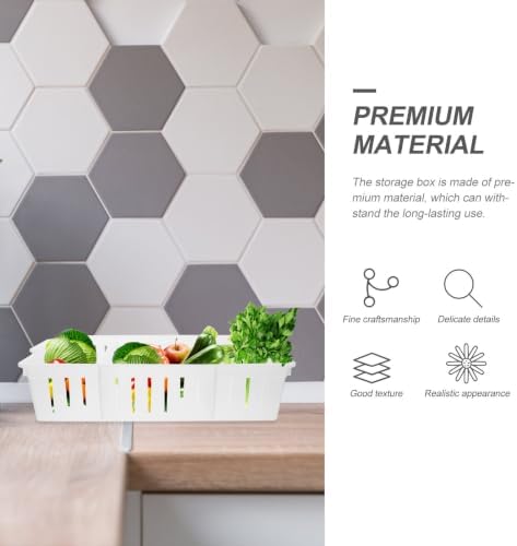 KESYOO Food Container Lid Organizer Box, PP Divided Kitchen Storage