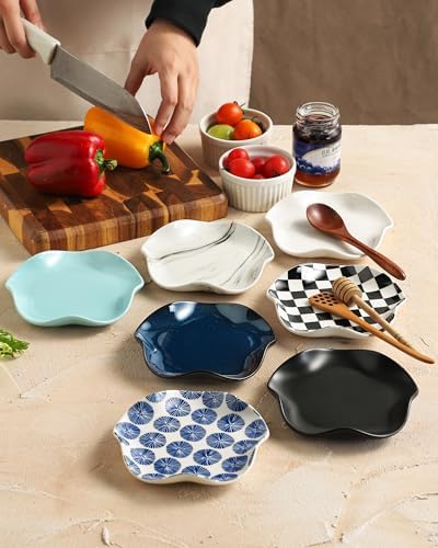 ABRUTY Spoon Rest for Stove Top, Ceramic Spoon Holder for Counter