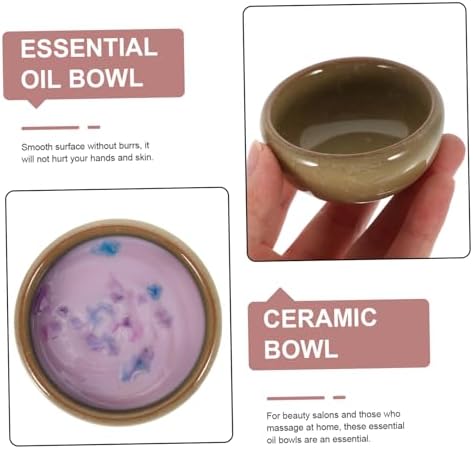 Ceramic Essential Oil Blending Bowl Set 6 Piece for Spa Prep