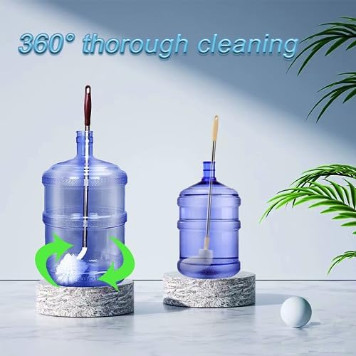 Bottle Brush, 3 Pack Long Handled Bucket Brushes with 2 Water Jug