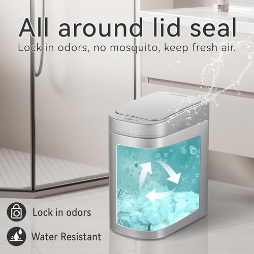 Ninestars 1.8 Gallon Automatic Motion Sensor Trash Can