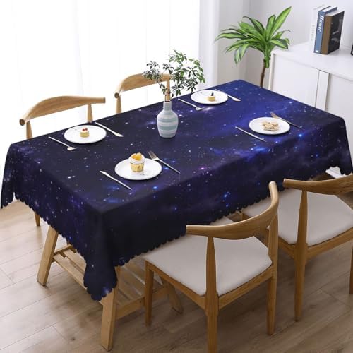 Galaxy Universe Rectangle Tablecloth Washable 54 x 72 Inch
