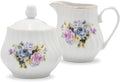 Sugar and Creamer Set - Porcelain Sugar and Creamer Vintage Tea Set