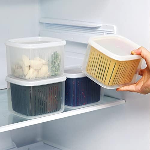 4 Pack Fruit Storage Containers with Strainers, Fresh Produce