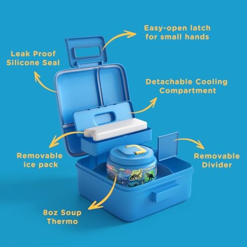 JXXM Bento Lunch Box for Kids With 8oz Soup thermo,Leak-proof Lunch
