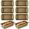 AKOLAFE 8 Pack Small Loaf Pans Nonstick 7.7x3.7 Banana Bread Pans for