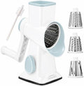 Rotary Cheese Grater Vegetable Slicer, 4-in-1, White