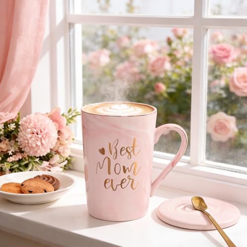 YHRJWN Birthday Gifts for Mom, Best Mom Ever Coffee Mug, Mom Mothers