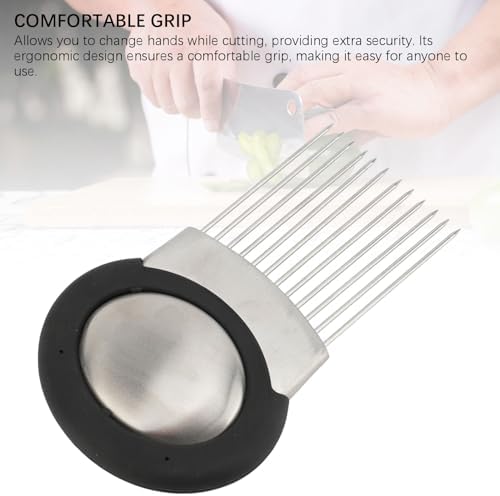 Onion Slicing Holder Multi Purpose Ergonomic Stainless Steel Assistant