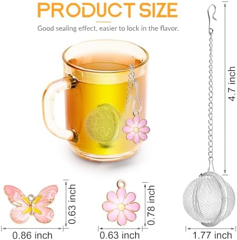 Set of 2 Tea Infuser for Loose Leaf Tea with Butterfly and Flower