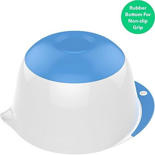 Vremi 3 Piece Plastic Mixing Bowl Set - Nesting Mixing Bowls with