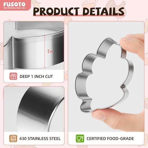 FUSOTO 6PCS Fall Leaf Cookie Cutter Set
