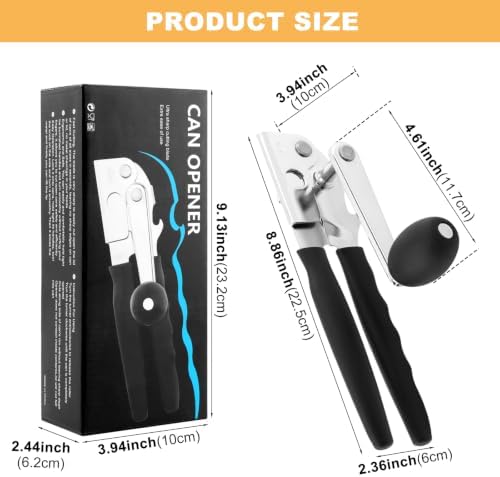 Manual Can Opener, Heavy Duty Hand Crank Can Opener for Large Cans