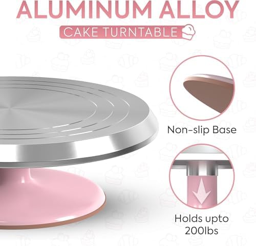 Riccle 12" Aluminum Rotating Cake Stand