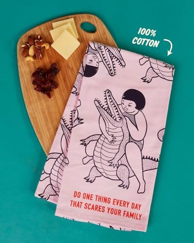 Blue Q Funny Dish Towel - Screen-Printed Cotton Kitchen Towels
