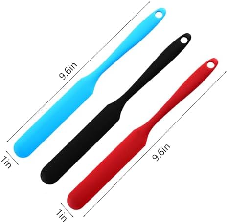 【5 Pack】Silicone Jar Spatula, Long Handle Jar Scraper Spurtle