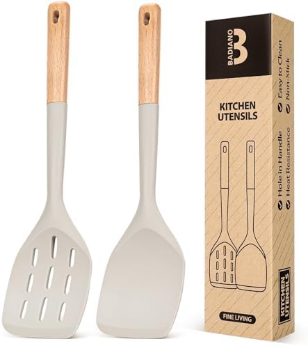 Badiano Silicone Spatula, Non Stick Turner for Cooking, Food Grade