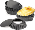 12 pcs Egg Tart Molds, 3" Mini Tart Pans Removable Bottom, Cupcake