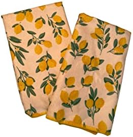 Spring Lemons Dish Towels, Drying Mat, Apron and Oven Mitt Bundle
