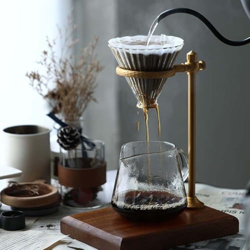 FABULETTA Adjustable For Pour Over Stand Coffee Station with Wooden