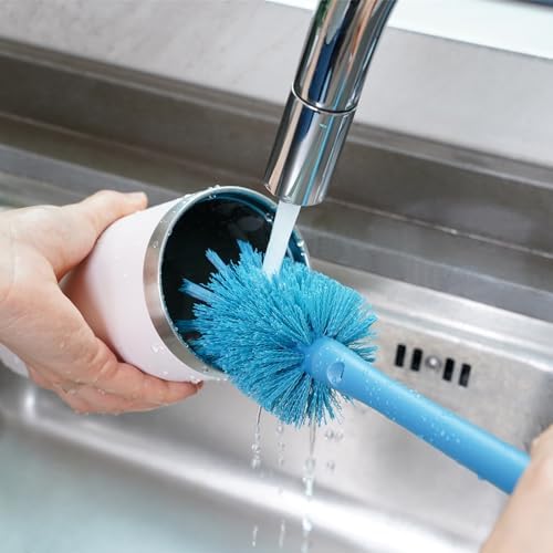 2-in-1 Bottle Cleaning Brush and Straw Cleaner Brush, Total Blue