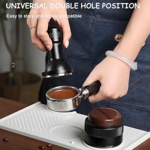 Espresso Tamping Mat with Portafilter Slot, Thick Food Grade Silicone