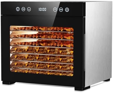 Food Dehydrator Machine, 8 Stainless Steel Trays