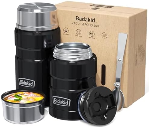 Insulated Food Jar Set – 25.4oz & 17oz Stainless Steel Containers with