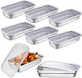 8 Pcs Stainless Steel Food Containers with Lids, 2.5 Inch Deep