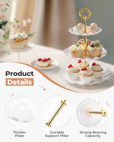 Kootek 10pcs Cupcake Stand Dessert Table Display Set Serving Tray for