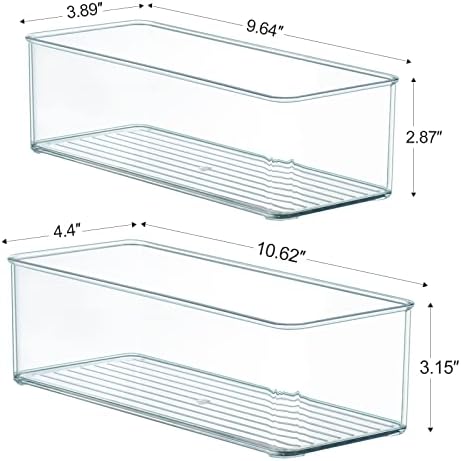 Hudgan 8 Pack Plastic Drawer Organizer Bins