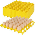 12 PCS Plastic Egg Trays, 30-Egg Flats, Yellow
