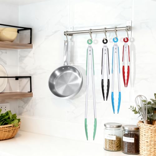 9-Inch Silicone Kitchen Tongs for Grilling