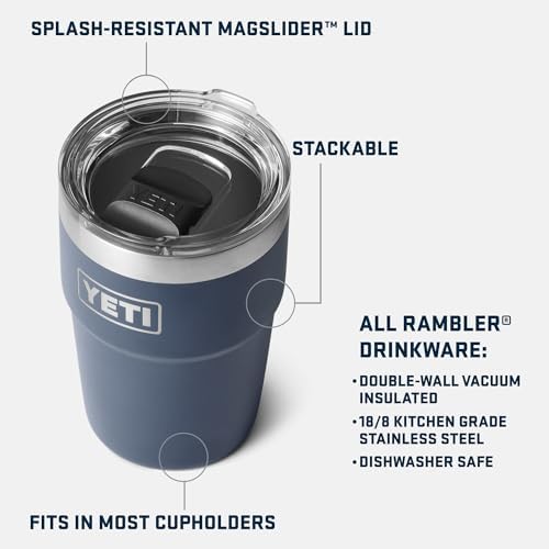 YETI Rambler 16 oz Stackable Tumbler, Vacuum Insulated, Stainless