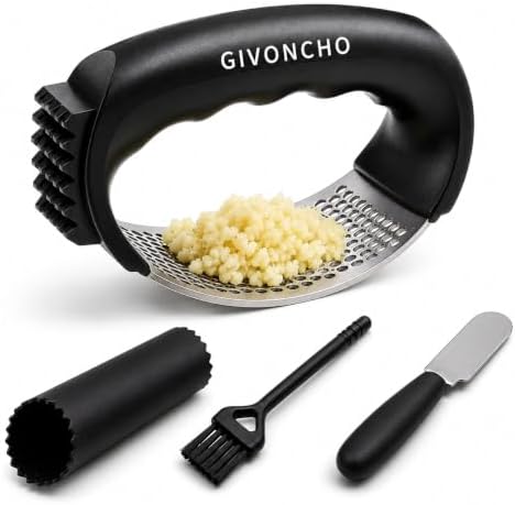 Garlic Press Rocker Set, Stainless Steel
