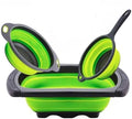 Collapsible Colander Silicone Strainer - 3-Packs Green Silicone