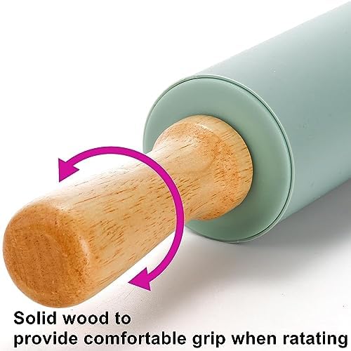 Yopay 4 Pack Silicone Rolling Pin for Baking, Non Stick Large 17 Inch