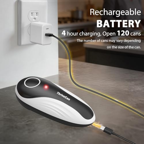 Rechargeable Electric Can Opener, Black