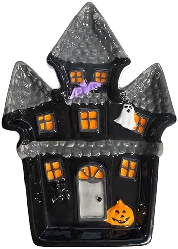 Halloween Ceramic Spoon Rest – Large Utensil Holder, Fall Kitchen