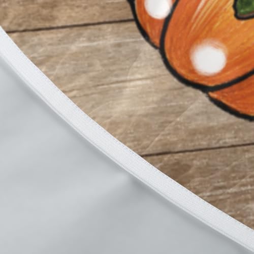 Robvobe Fall Round Fitted Tablecloth with Elastic, 40"-44"