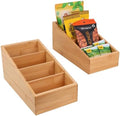 HTB 4-Section Snack Organizer with Removable Dividers for Kitchen