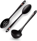 DI ORO 3-Piece Silicone Spoon and Ladle Set