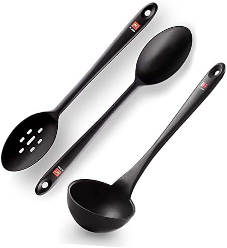 DI ORO 3-Piece Silicone Spoon and Ladle Set