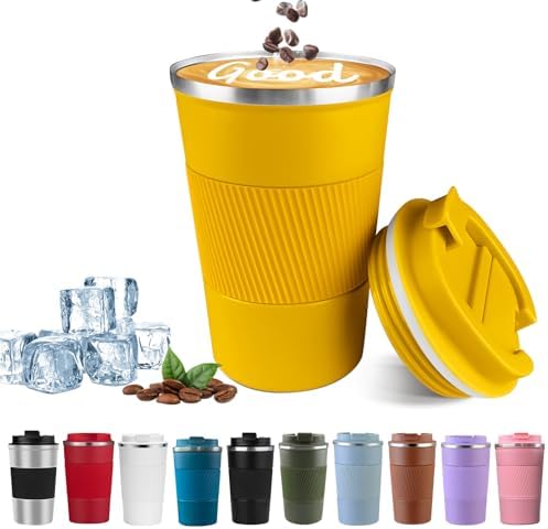 Insulated Travel Coffee Mug, Stainless Steel Coffee Cup with Leakproof