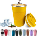 Insulated Travel Coffee Mug, Stainless Steel Coffee Cup with Leakproof