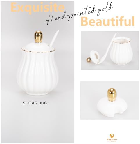 Porcelain Sugar and Creamer Set