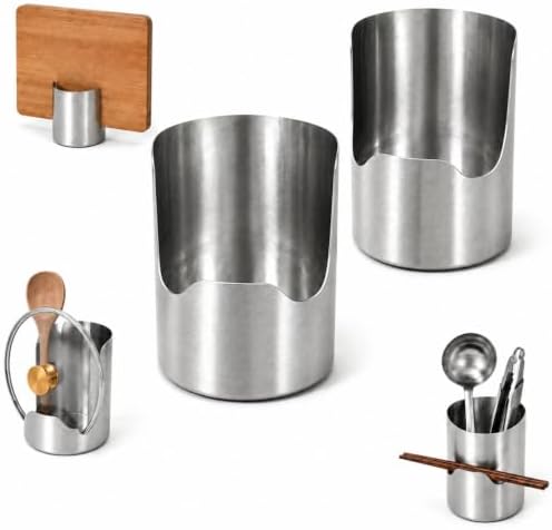 Multi-functional Stainless Steel Utensil Holder, Spoon Rest and Pot