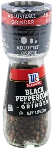 McCormick Black Peppercorn Grinder, 1.24 oz, Pack of 6