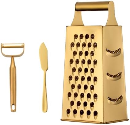 4-Sided Stainless Steel Box Grater with Handle
