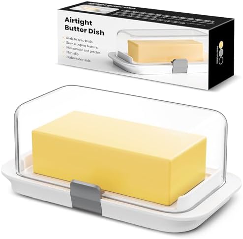 Pisol Large Butter Dish Airtight with Lid for 4 Sticks (1 lb) Butter